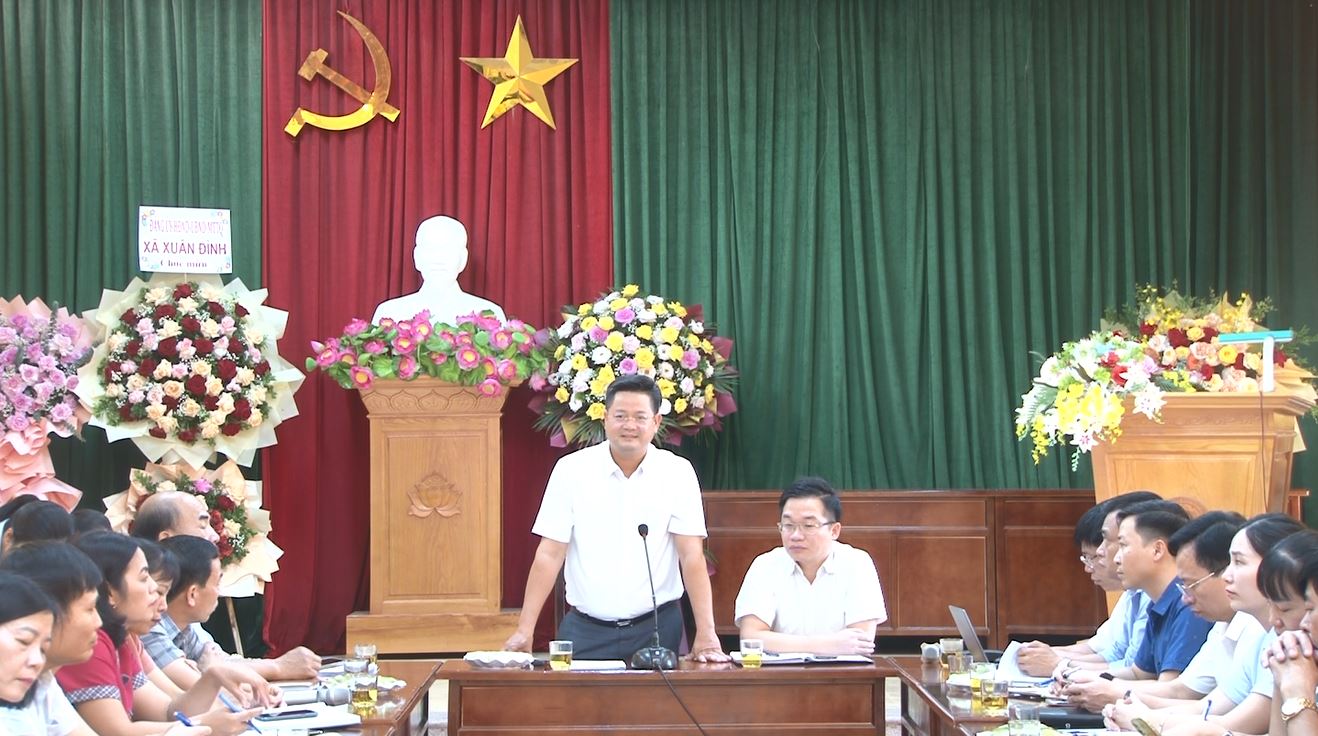 UBND huyện làm việc với xã Xuân Đình về một số nhiệm vụ trọng tâm năm 2024